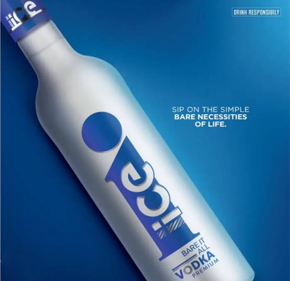 The Ice Bare It All Vodka 750ml